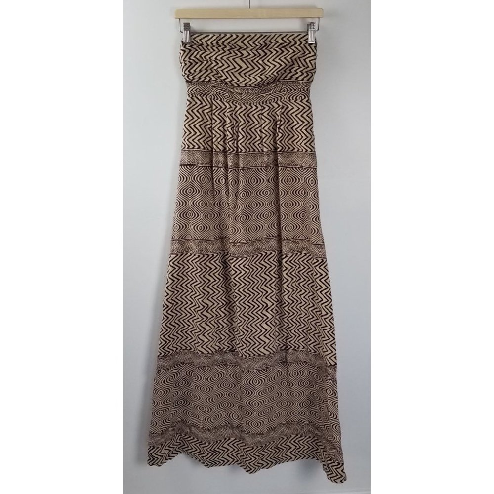 Anthropologie Edme & Esyllte Sz. 0 Hypnotic Brown & Tan Maxi Dress